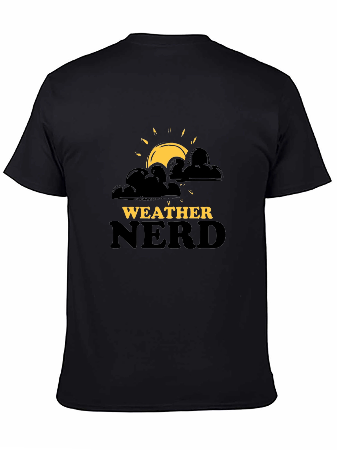 Weather Nerd Graphic T-Shirt - Black