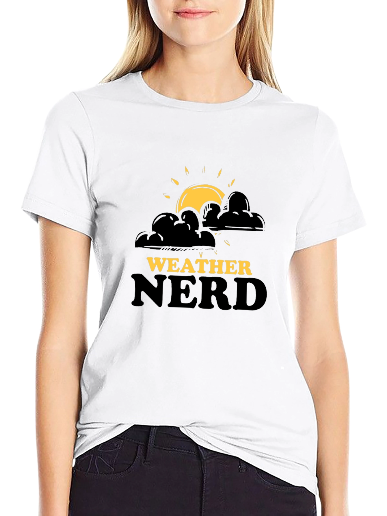 Weather Nerd Graphic T-Shirt - Black