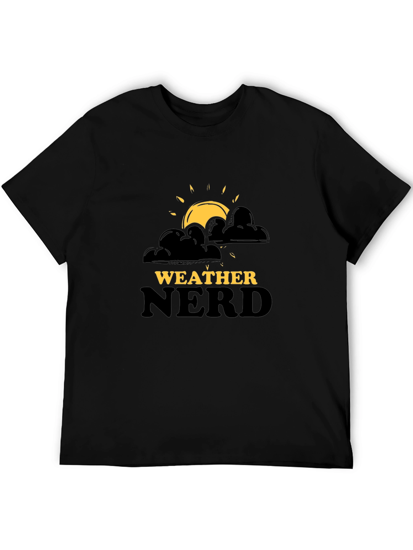 Weather Nerd Graphic T-Shirt - Black
