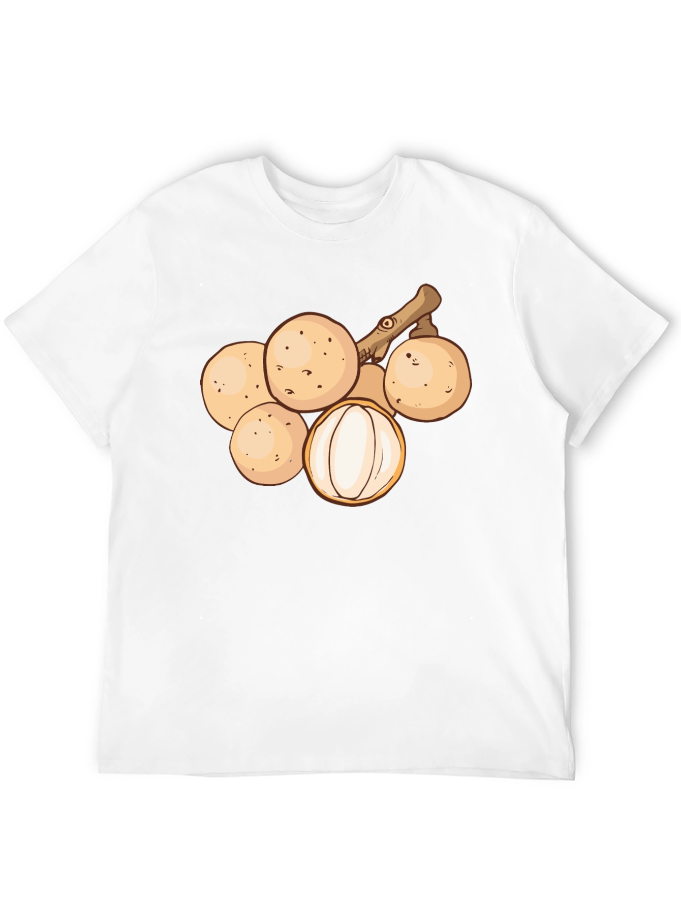 Longan Fruit Graphic Tee - Unisex Black T-Shirt