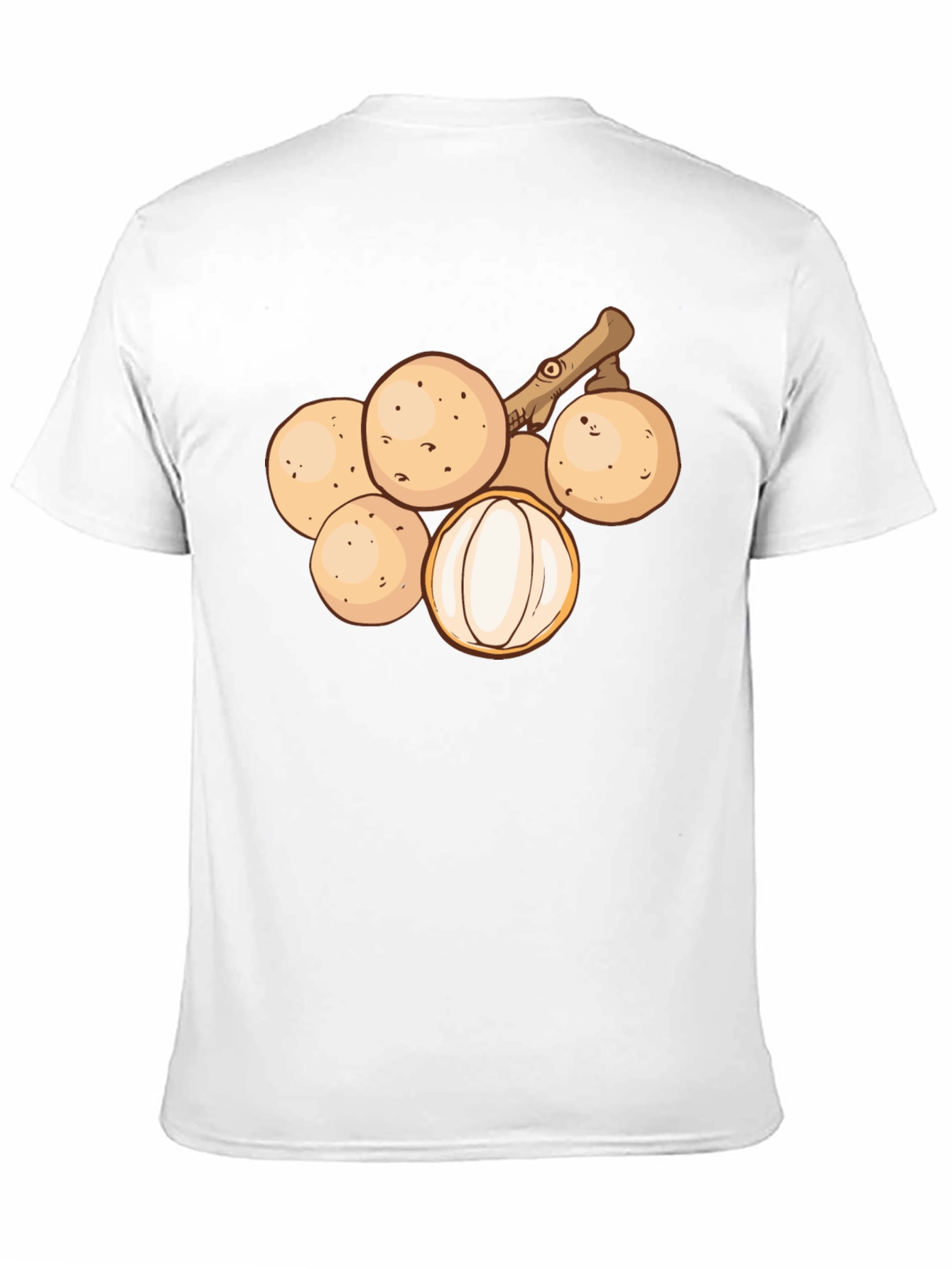 Longan Fruit Graphic Tee - Unisex Black T-Shirt