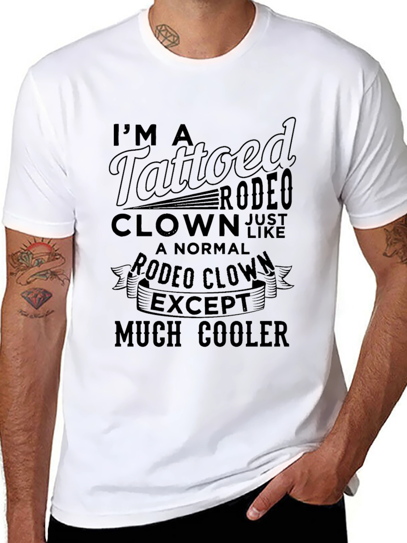 Tattooed Rodeo Clown Graphic T-Shirt