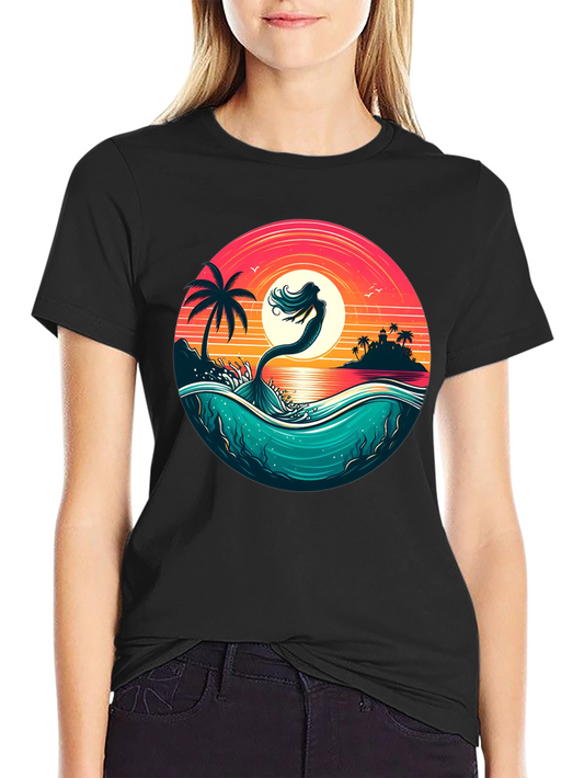 Mermaid Sunset T-Shirt - Ocean Vibes