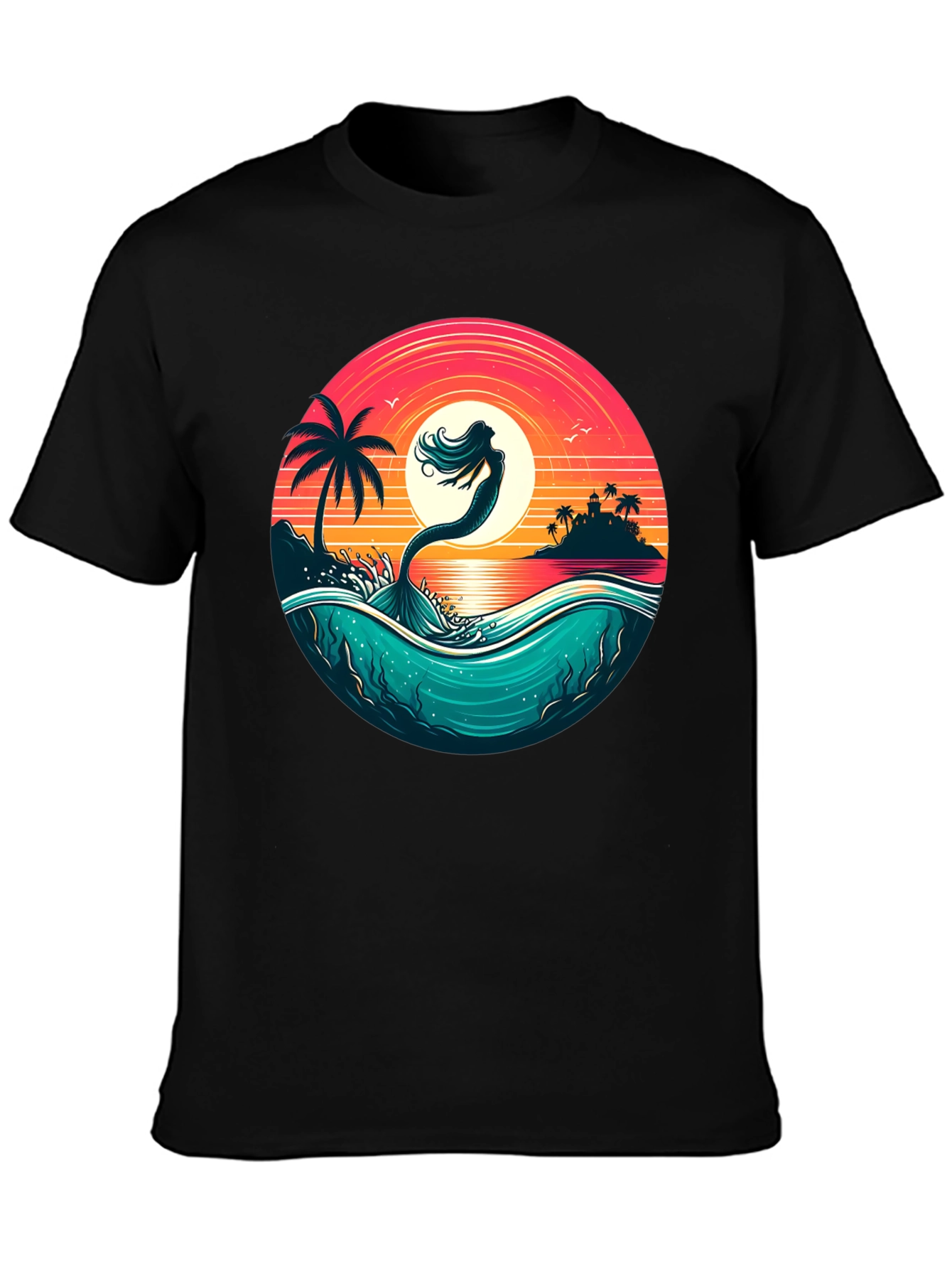 Mermaid Sunset T-Shirt - Ocean Vibes