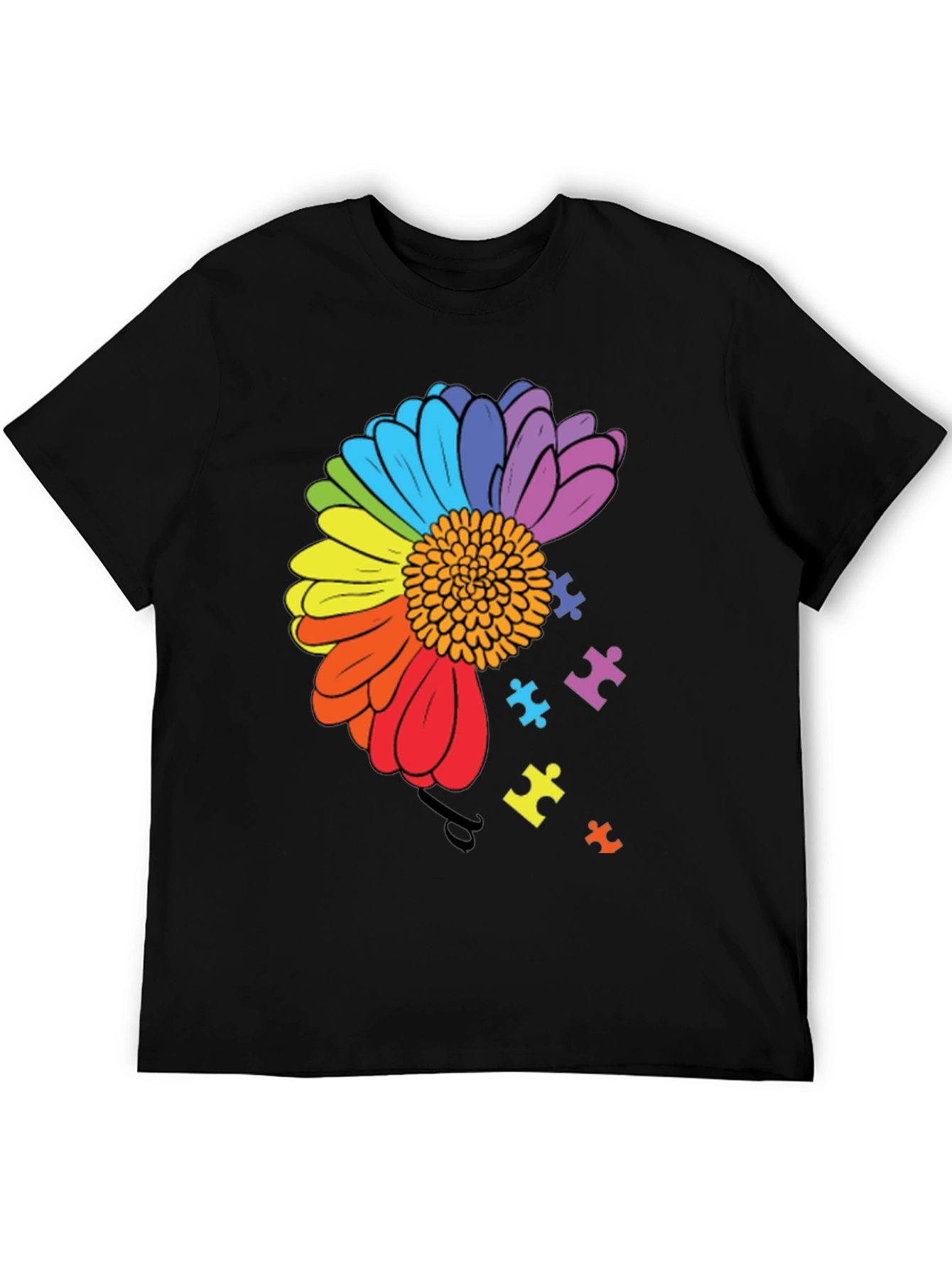 Autism Awareness Rainbow Flower T-Shirt