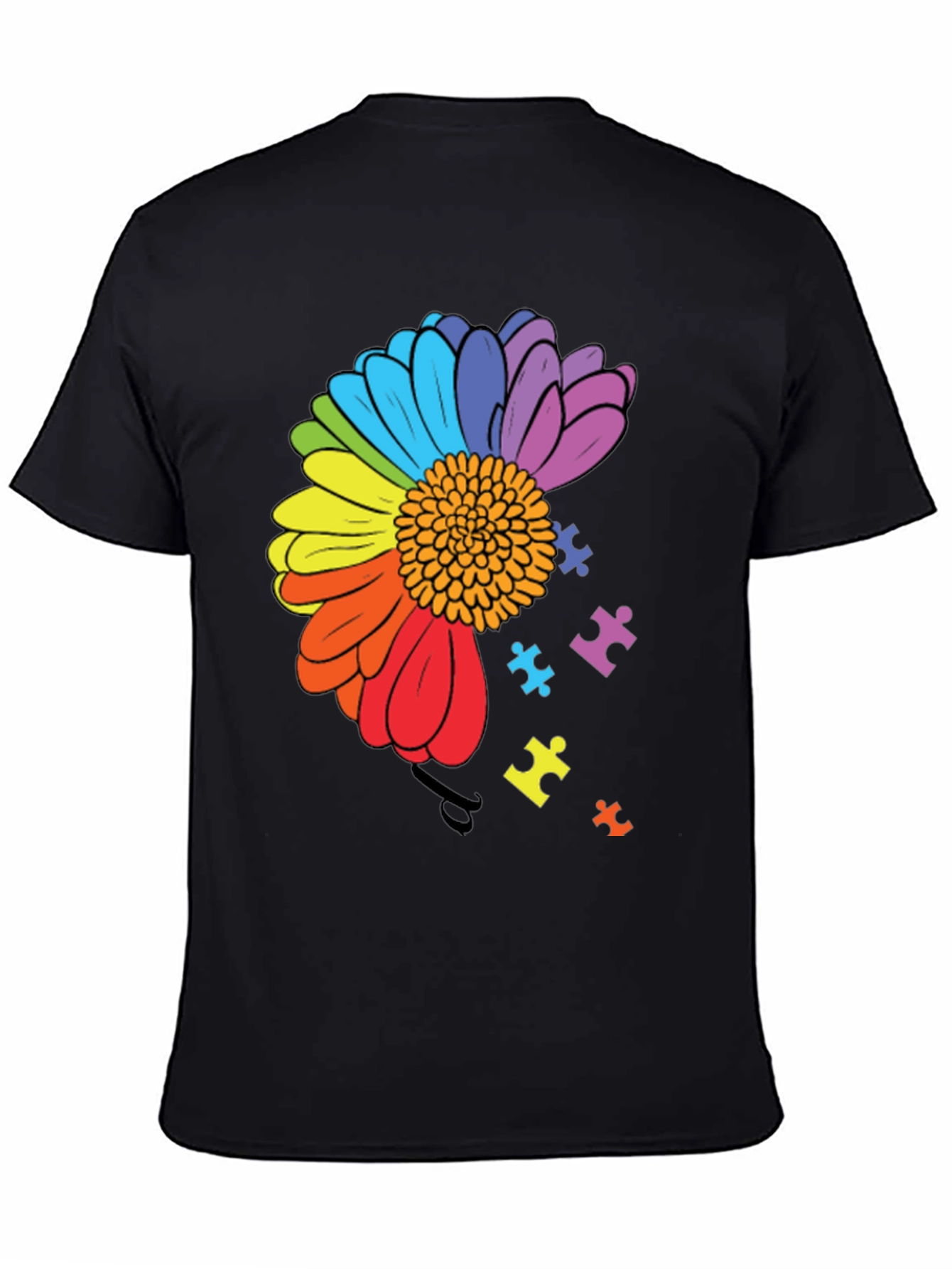 Autism Awareness Rainbow Flower T-Shirt