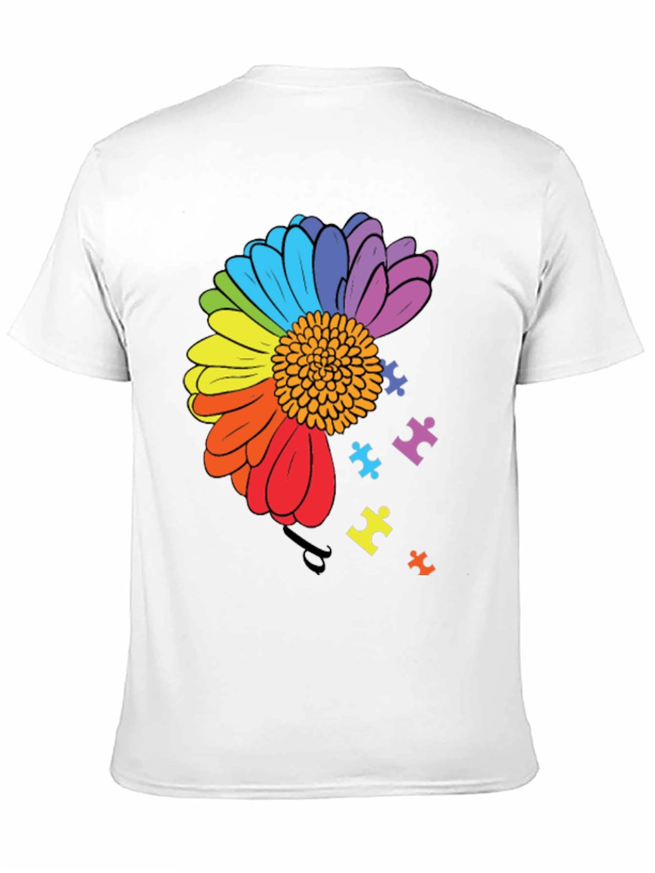 Autism Awareness Rainbow Flower T-Shirt