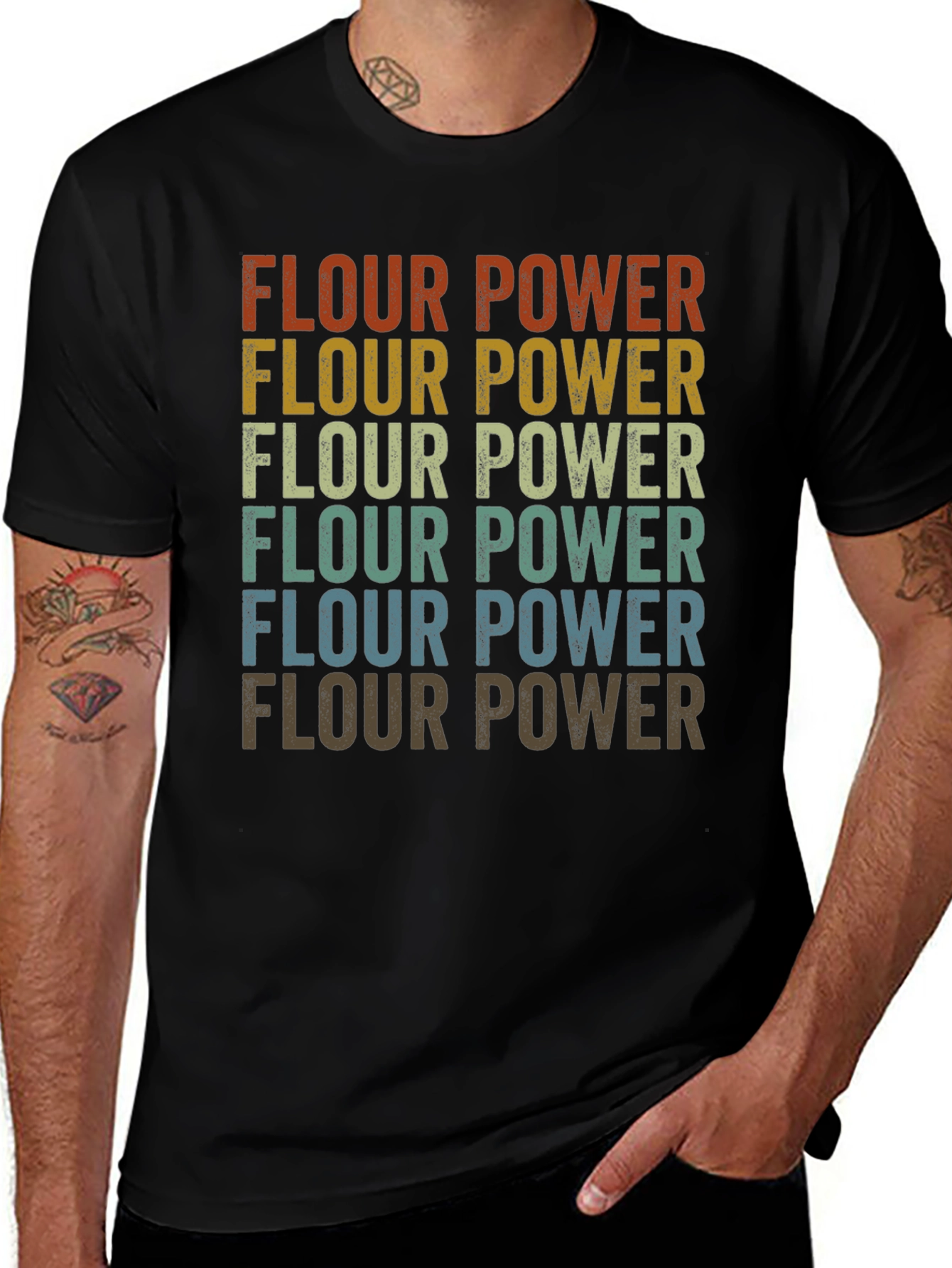 Flour Power Retro Graphic Tee