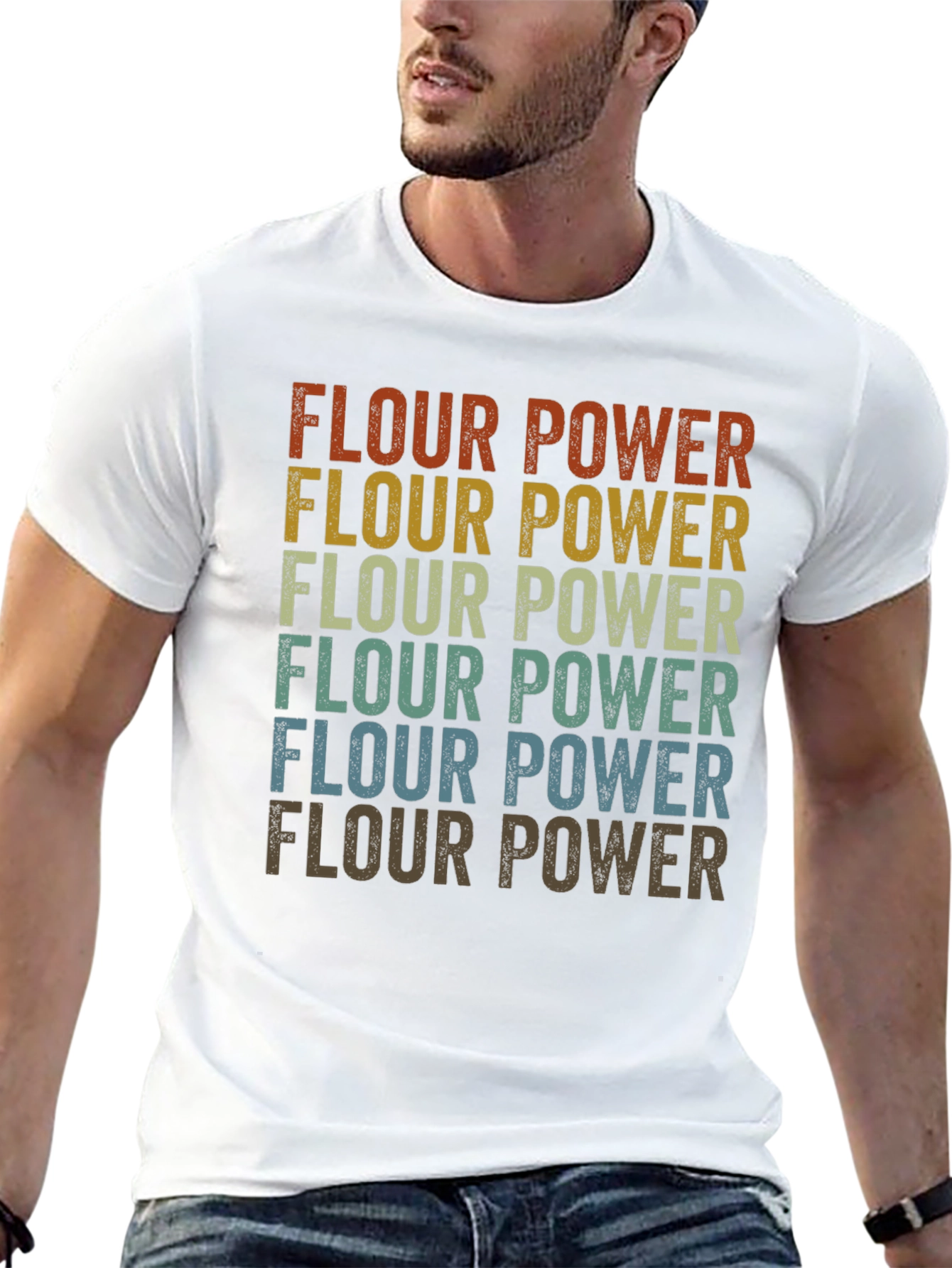 Flour Power Retro Graphic Tee