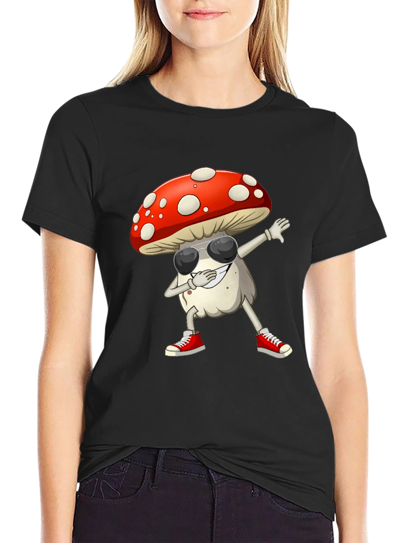 Funky Mushroom Dabbing Graphic Tee