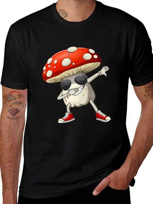 Funky Mushroom Dabbing Graphic Tee