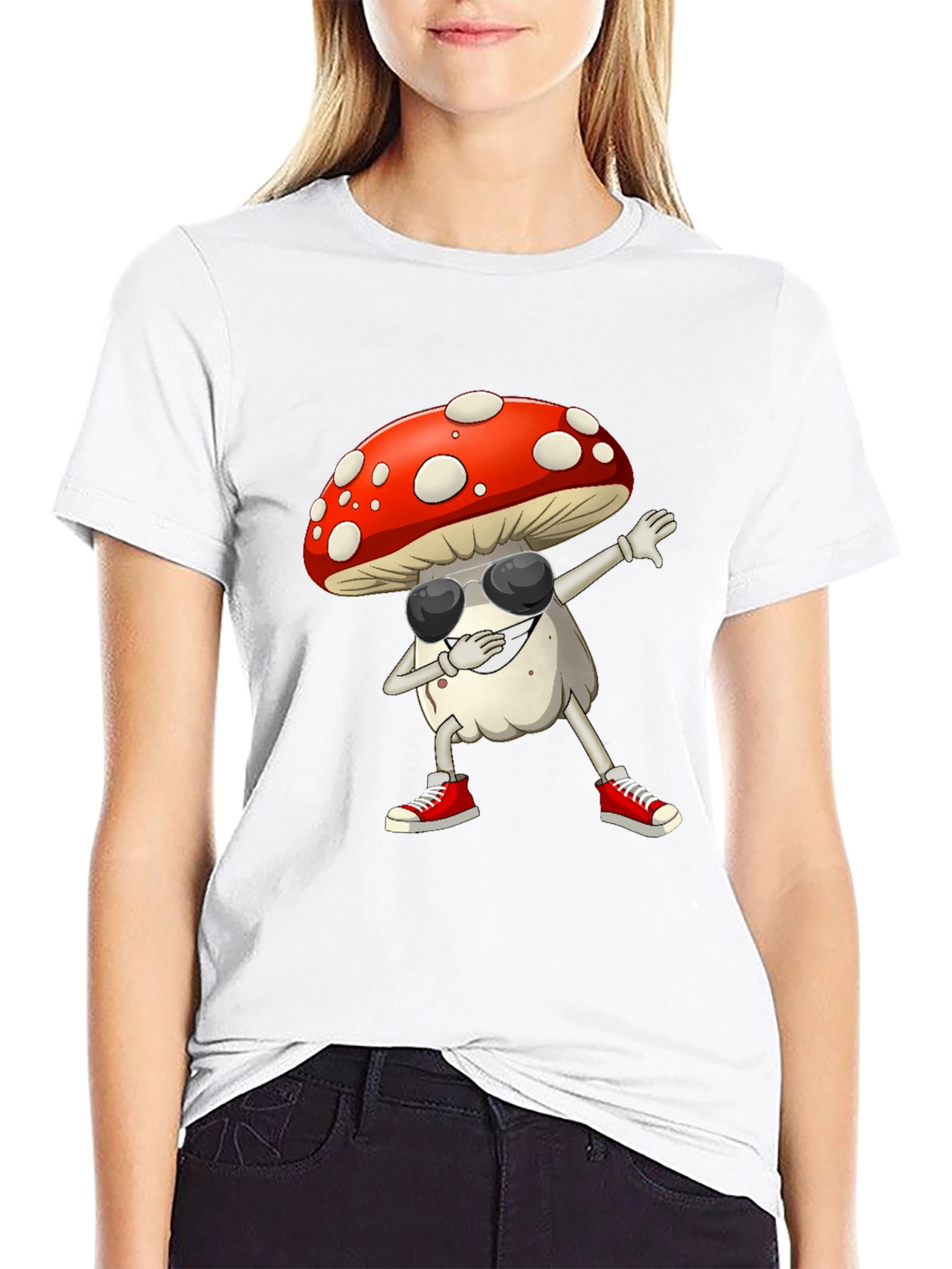 Funky Mushroom Dabbing Graphic Tee