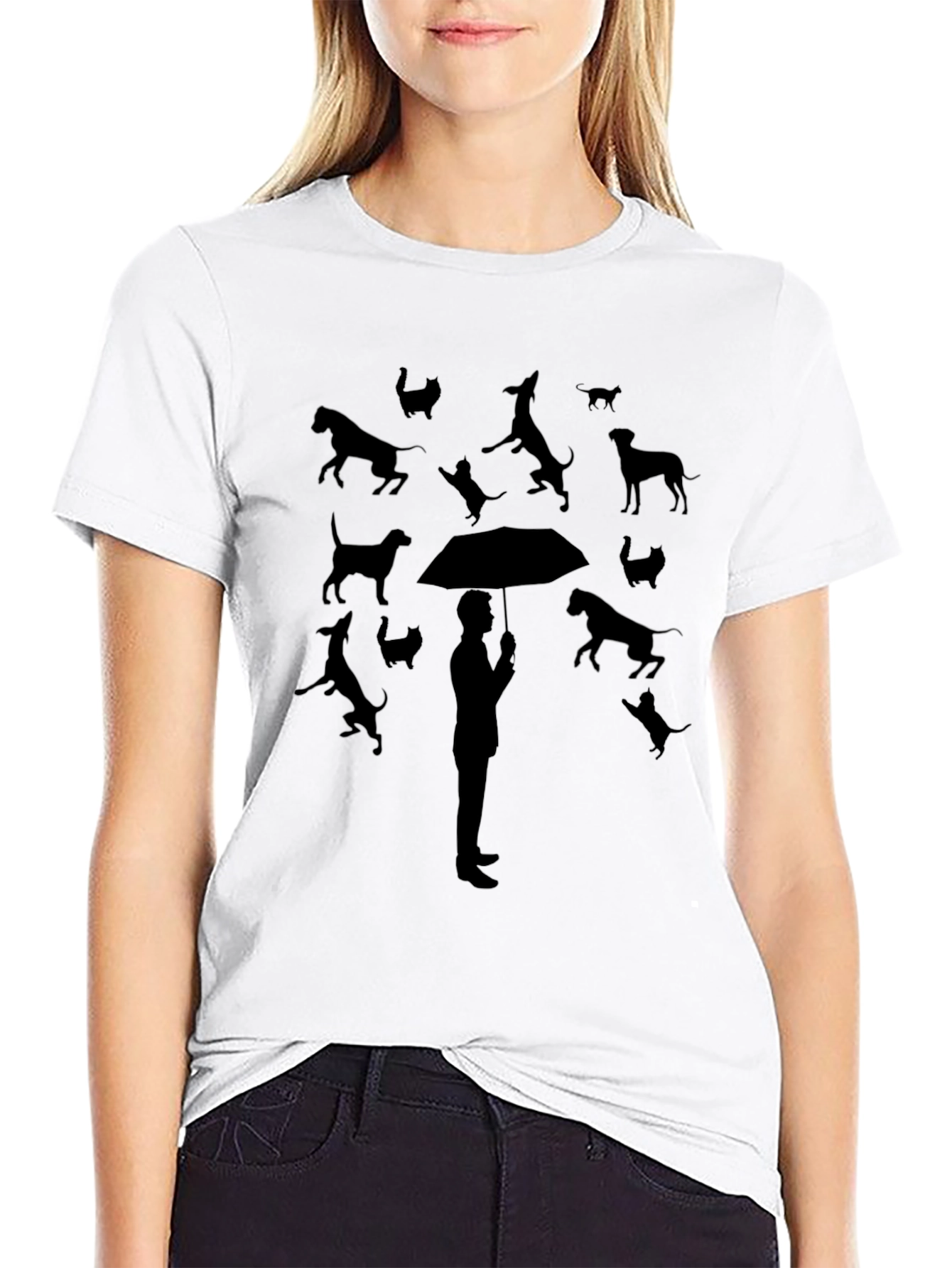 Dog and Cat Rain T-Shirt