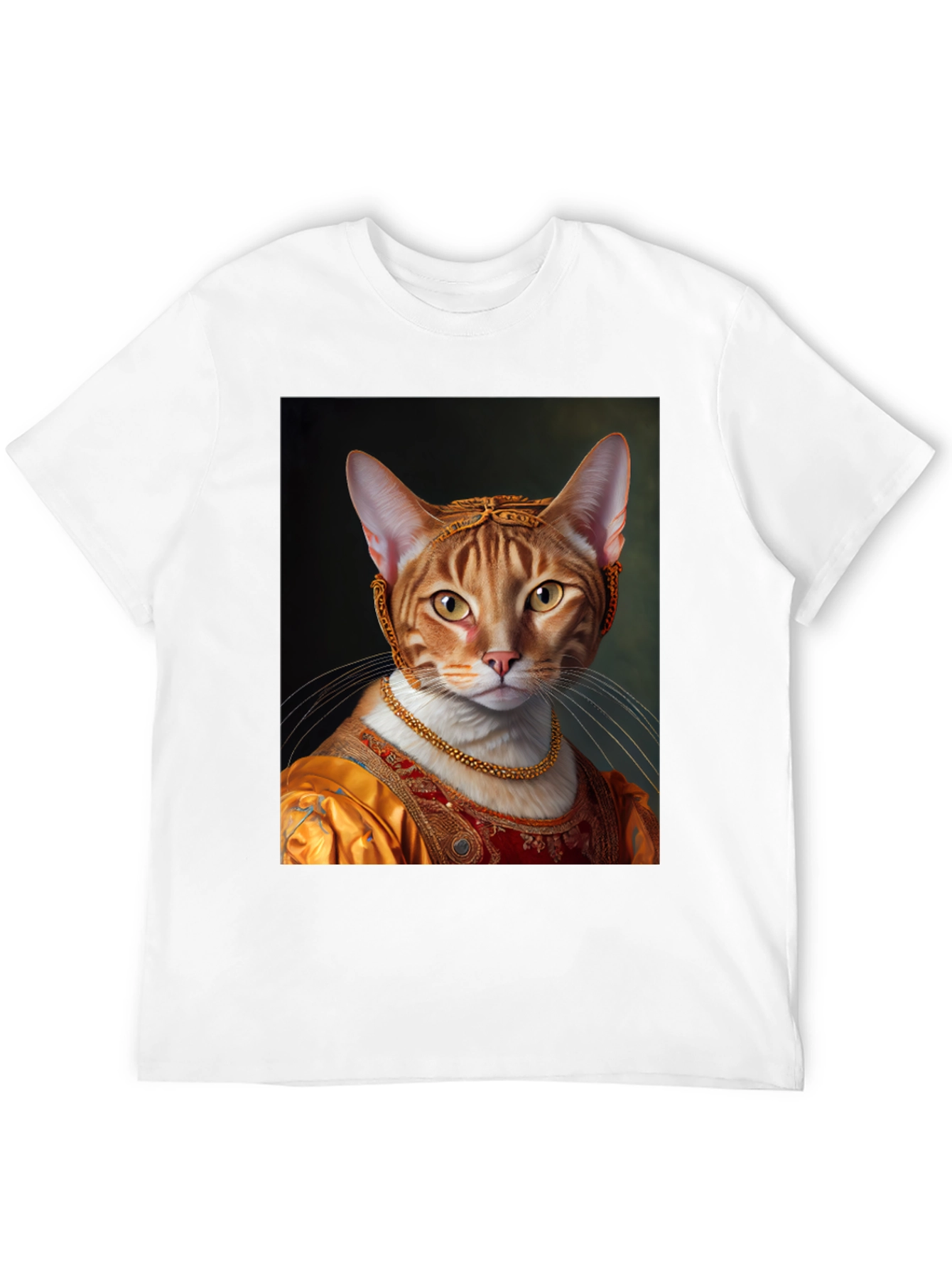 Renaissance Cat Portrait Graphic Tee