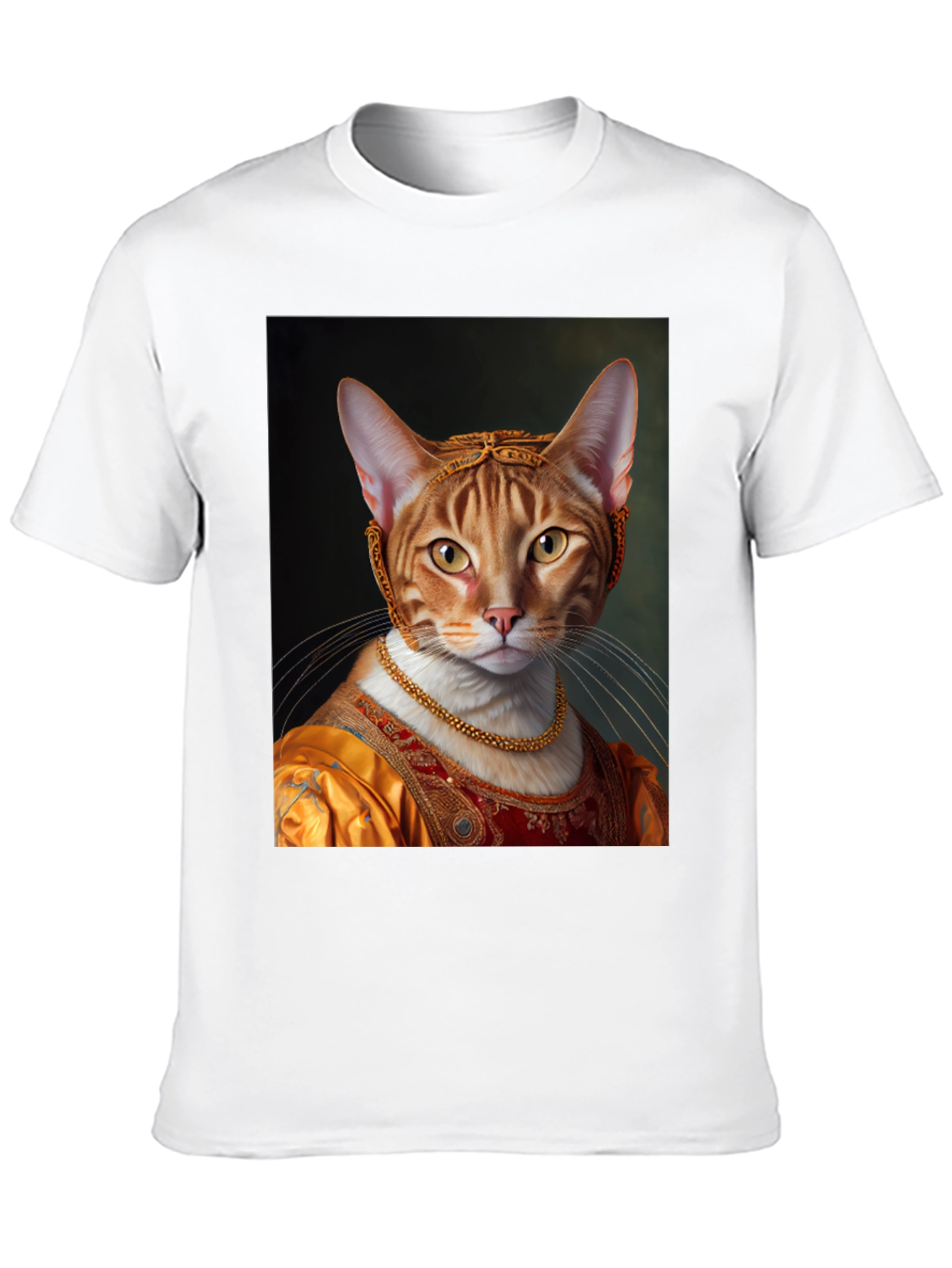 Renaissance Cat Portrait Graphic Tee