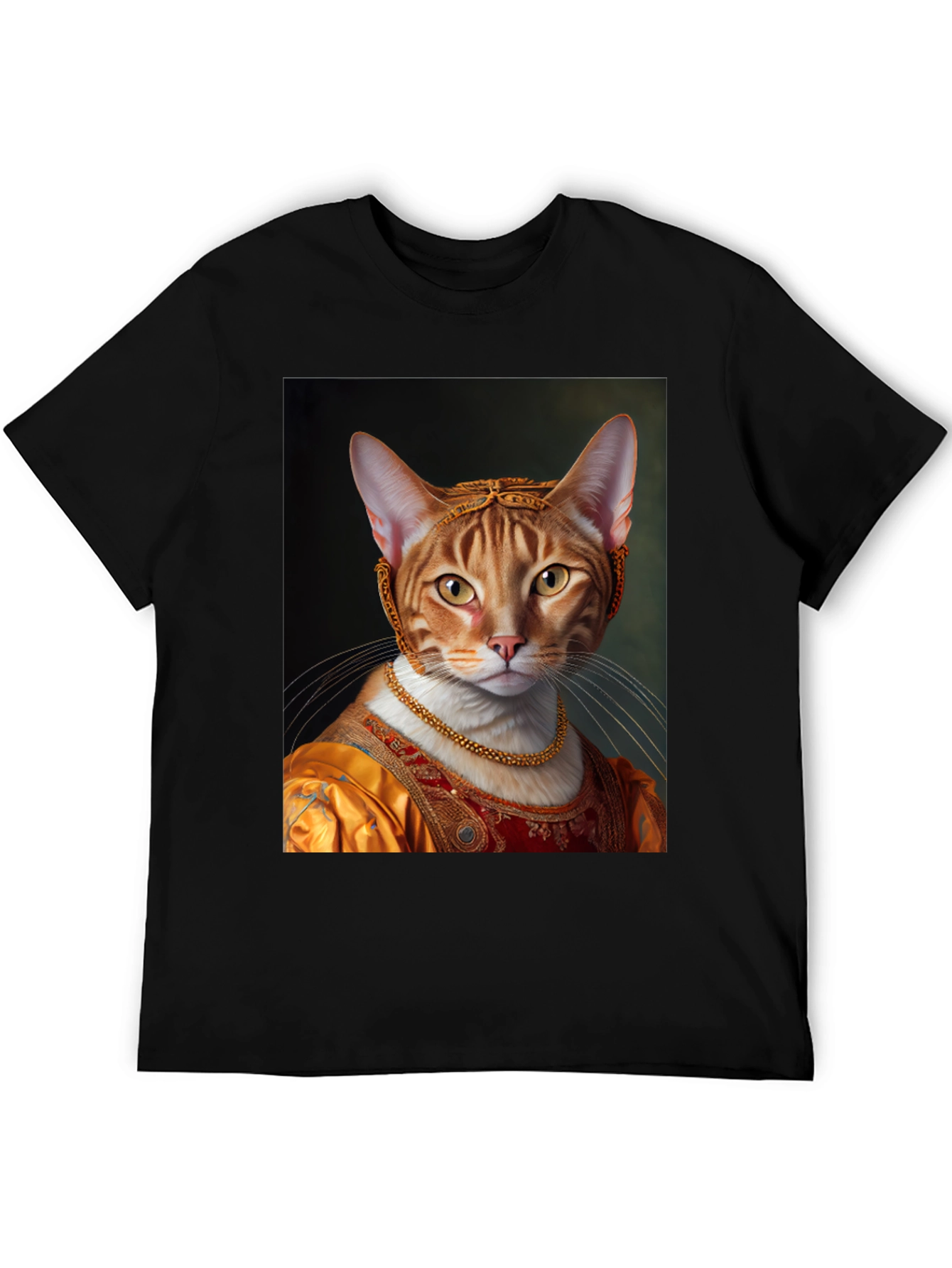 Renaissance Cat Portrait Graphic Tee
