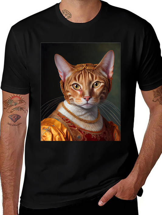 Renaissance Cat Portrait Graphic Tee