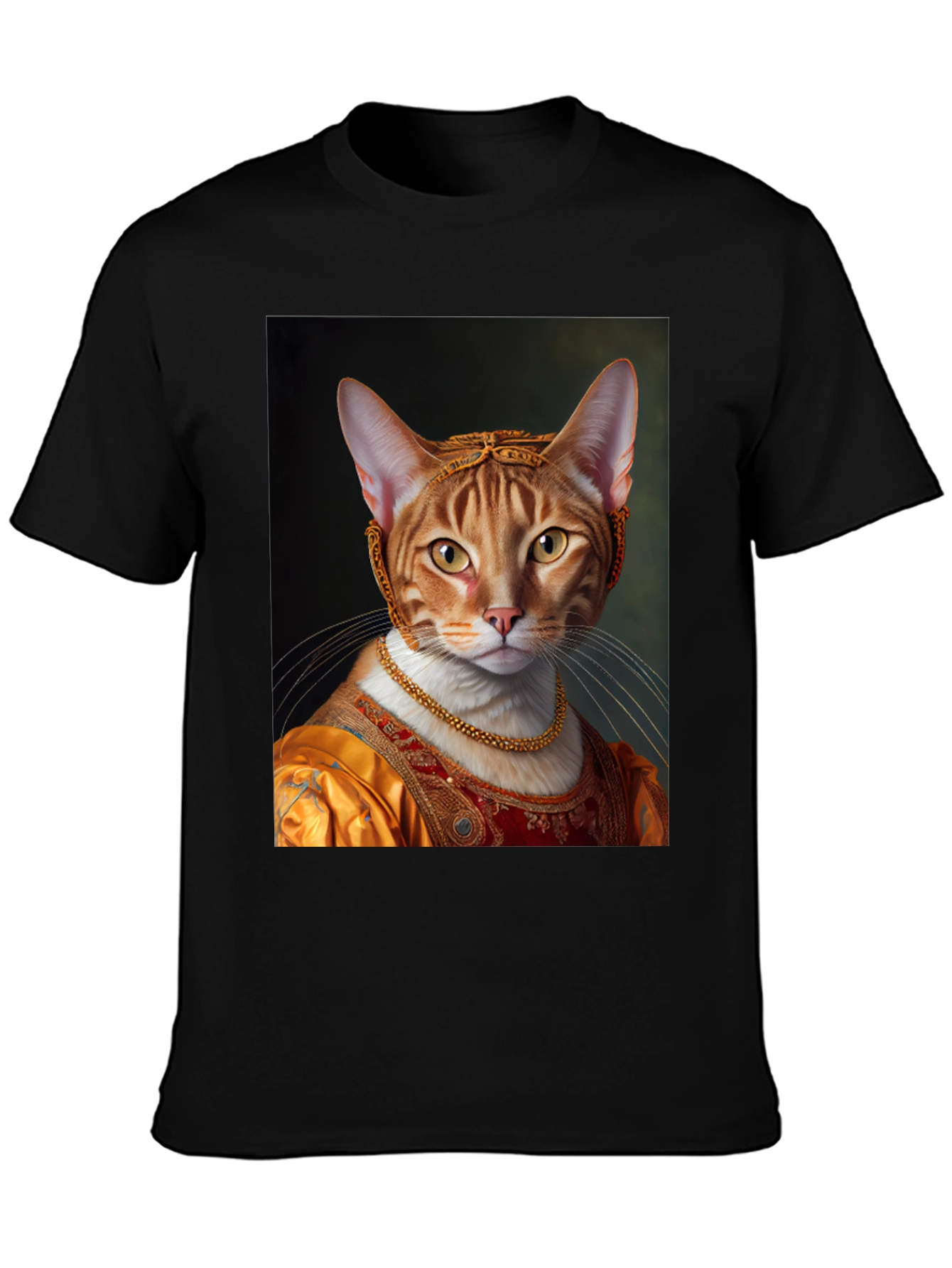 Renaissance Cat Portrait Graphic Tee