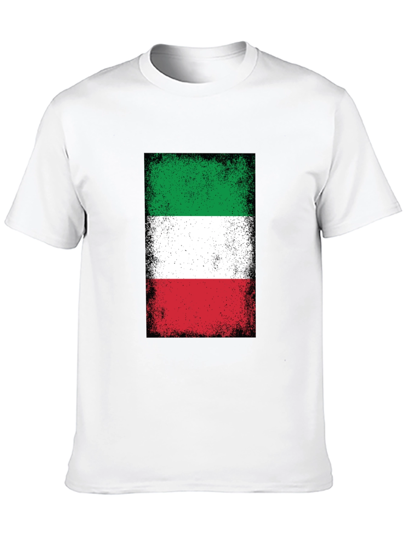 Italian Flag T-Shirt - Distressed Design