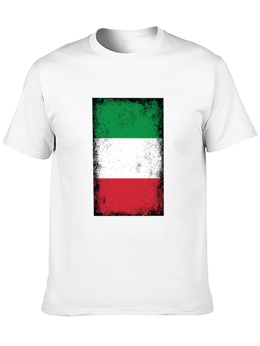 Italian Flag T-Shirt - Distressed Design