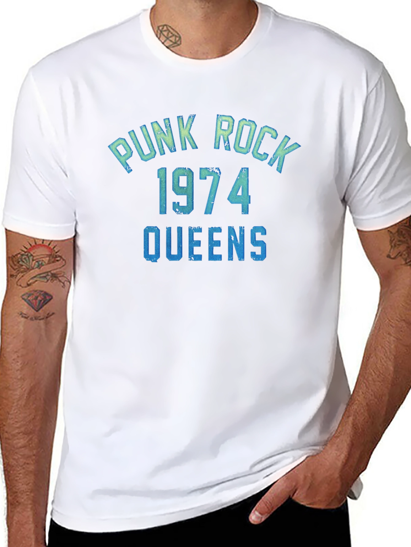 Punk Rock 1974 Queens Graphic Tee