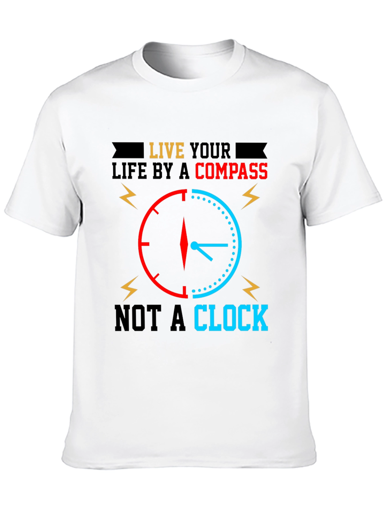 Compass vs Clock Graphic Tee - Live Your Life