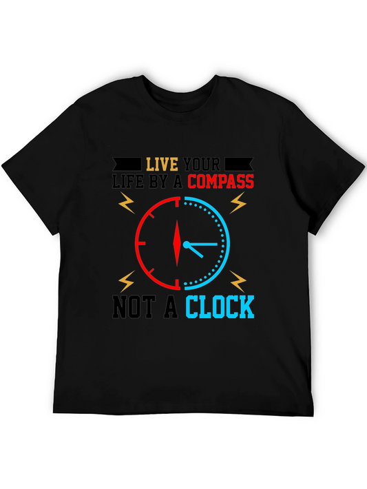 Compass vs Clock Graphic Tee - Live Your Life