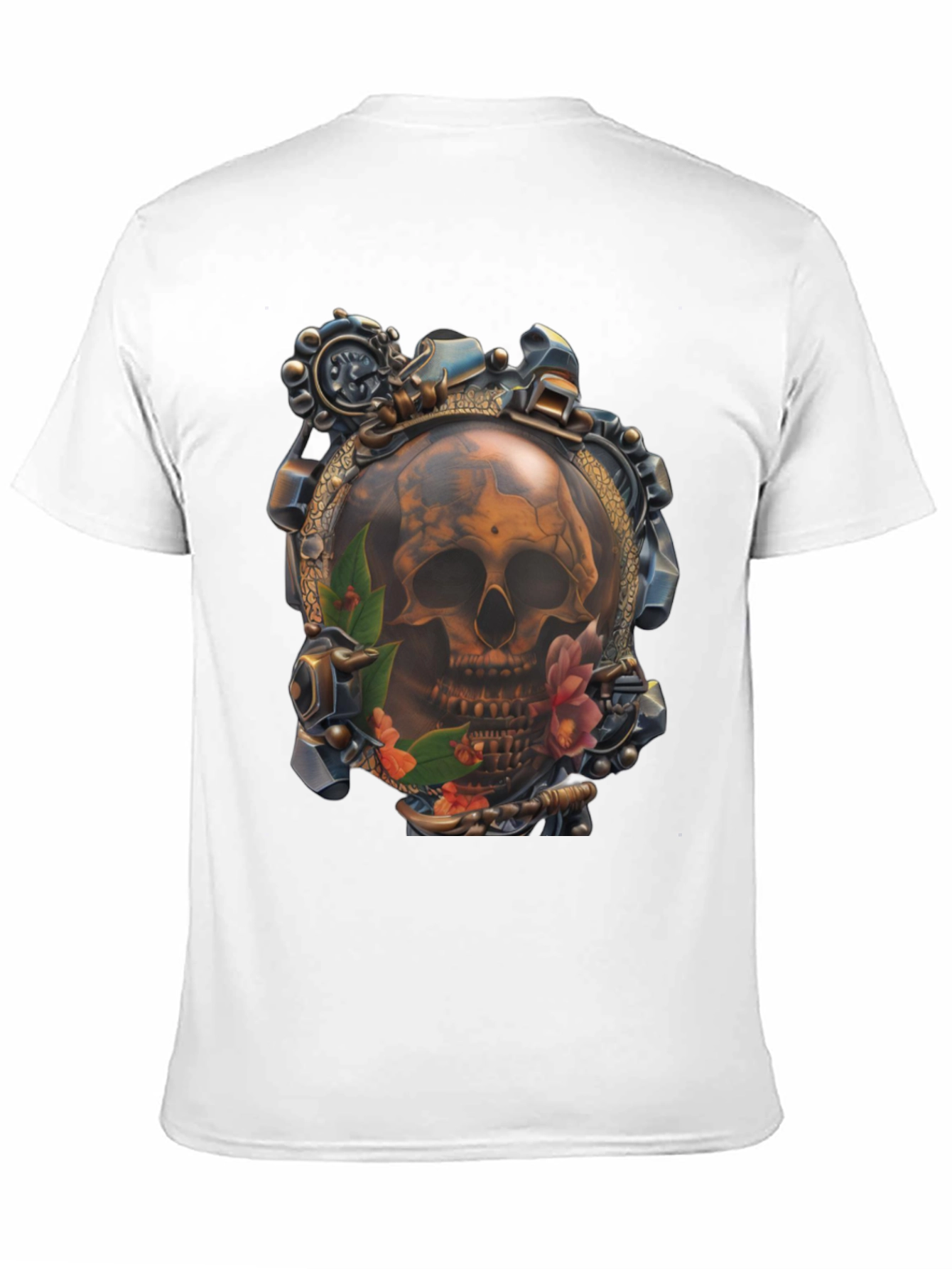 Steampunk Skull Graphic T-Shirt