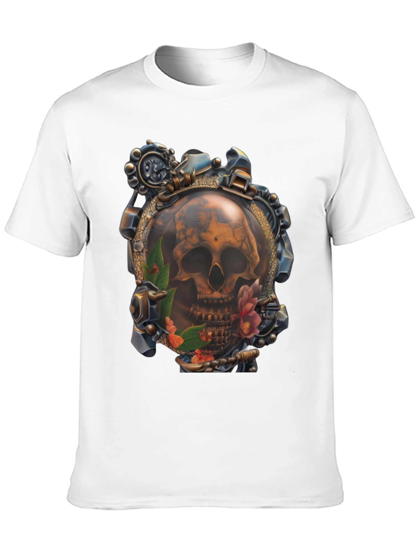 Steampunk Skull Graphic T-Shirt