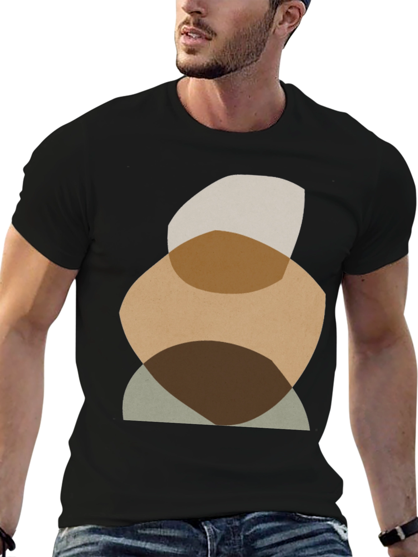 Abstract Shapes Graphic Tee - Modern Casual Shirt