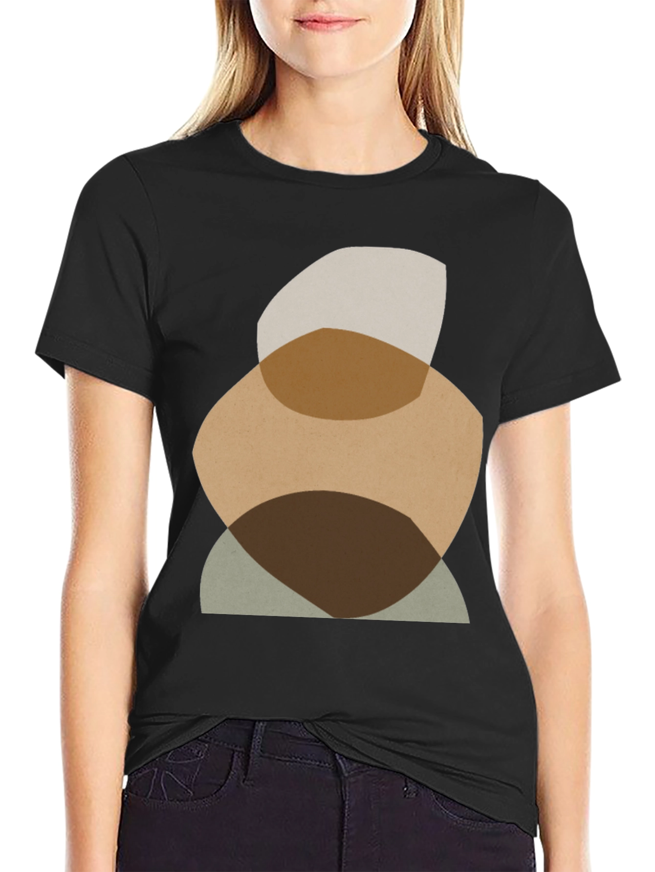 Abstract Shapes Graphic Tee - Modern Casual Shirt