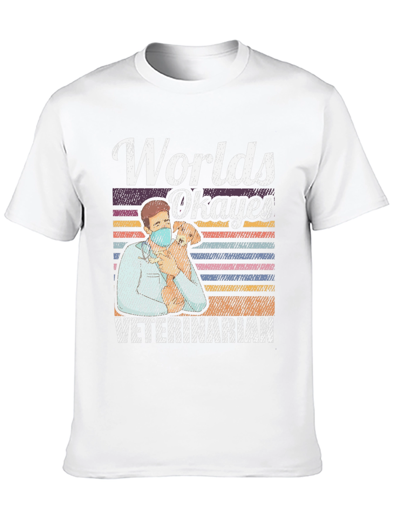 Worlds Okayest Veterinarian Tee - Funny Vet Gift