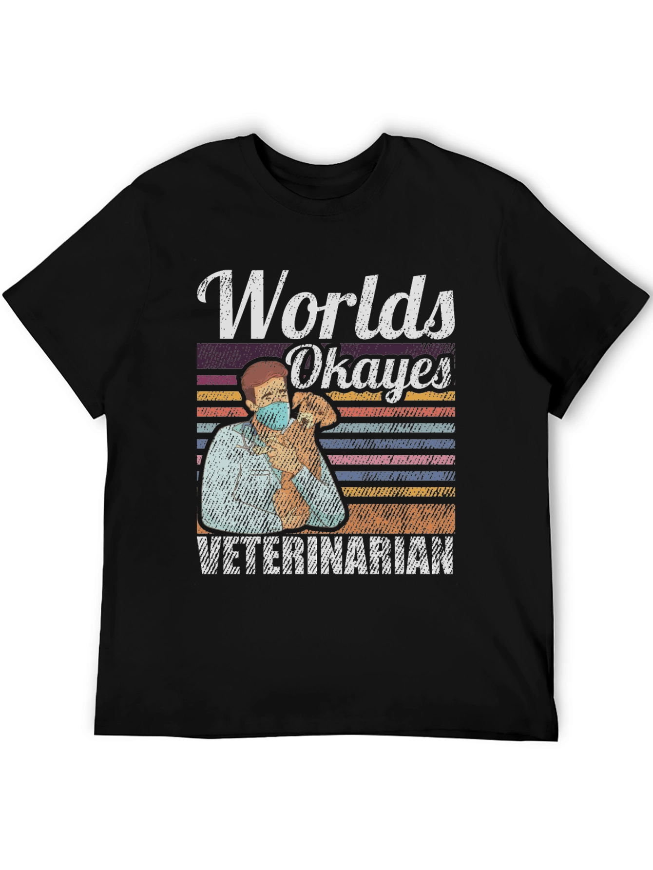 Worlds Okayest Veterinarian Tee - Funny Vet Gift