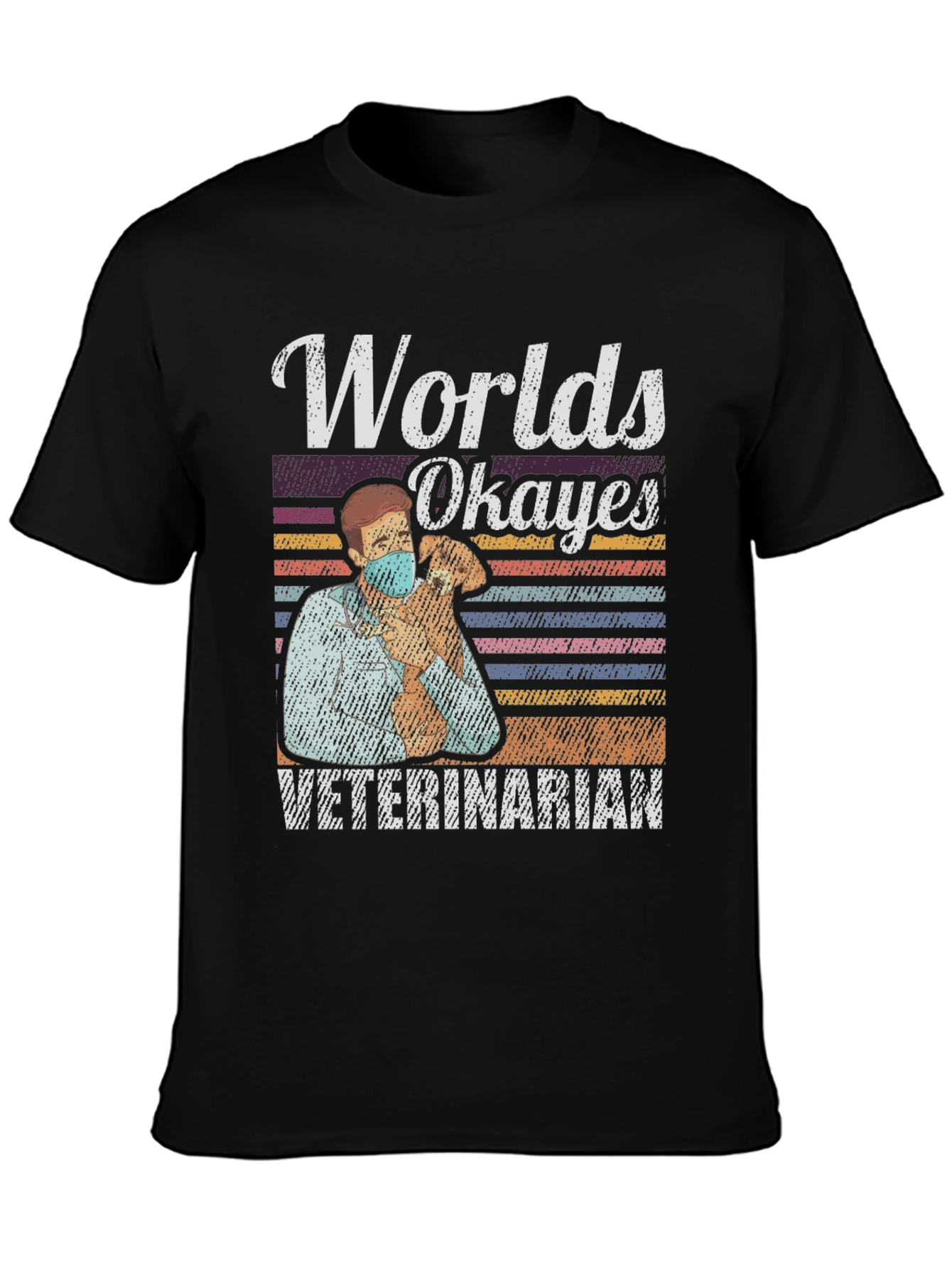 Worlds Okayest Veterinarian Tee - Funny Vet Gift