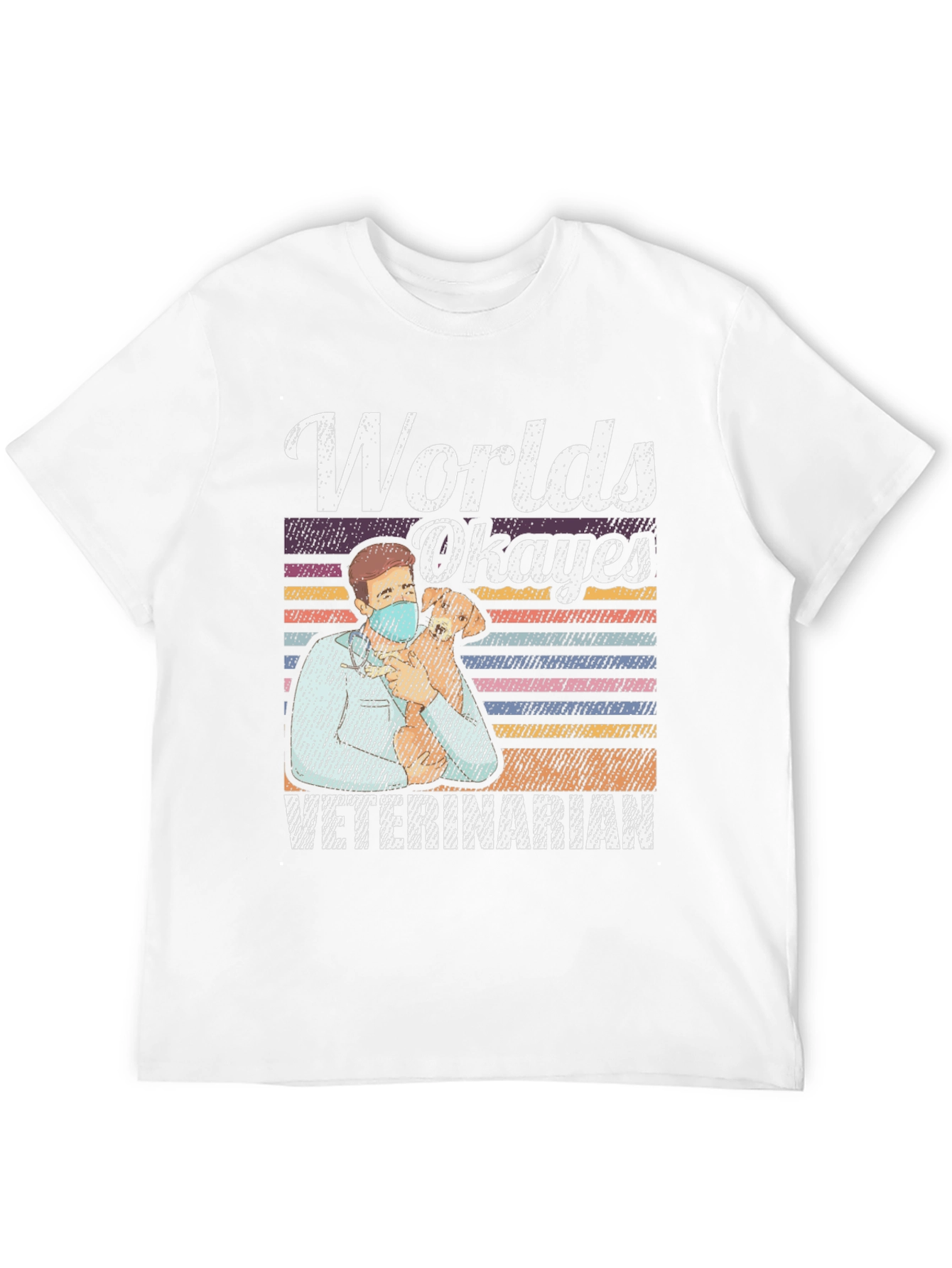 Worlds Okayest Veterinarian Tee - Funny Vet Gift