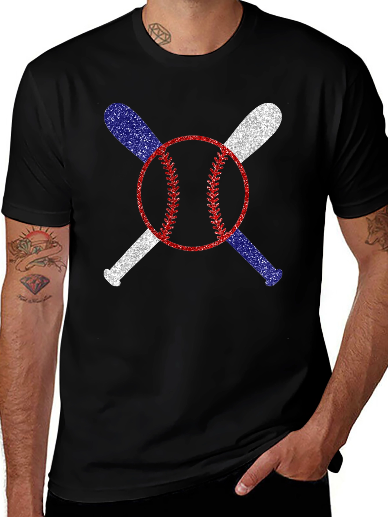 Baseball Bats and Ball Graphic T-Shirt