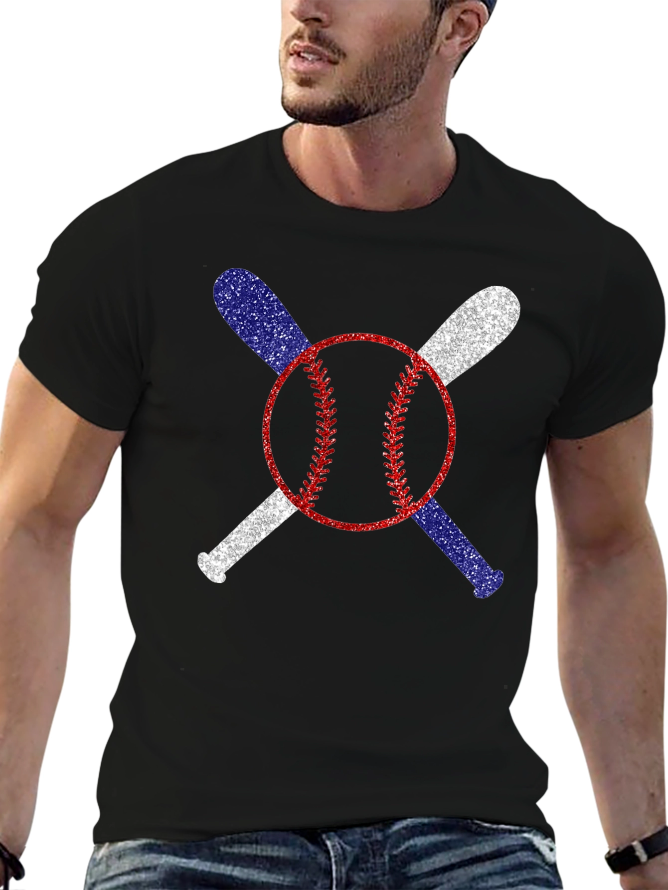 Baseball Bats and Ball Graphic T-Shirt