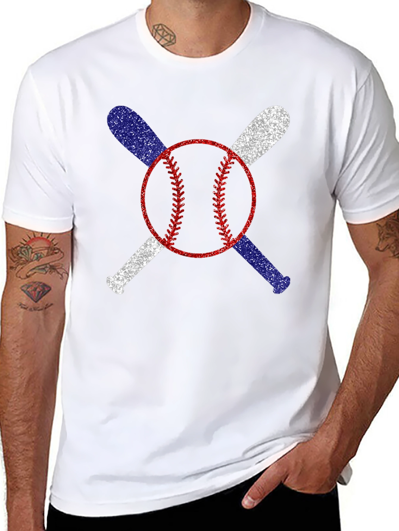 Baseball Bats and Ball Graphic T-Shirt