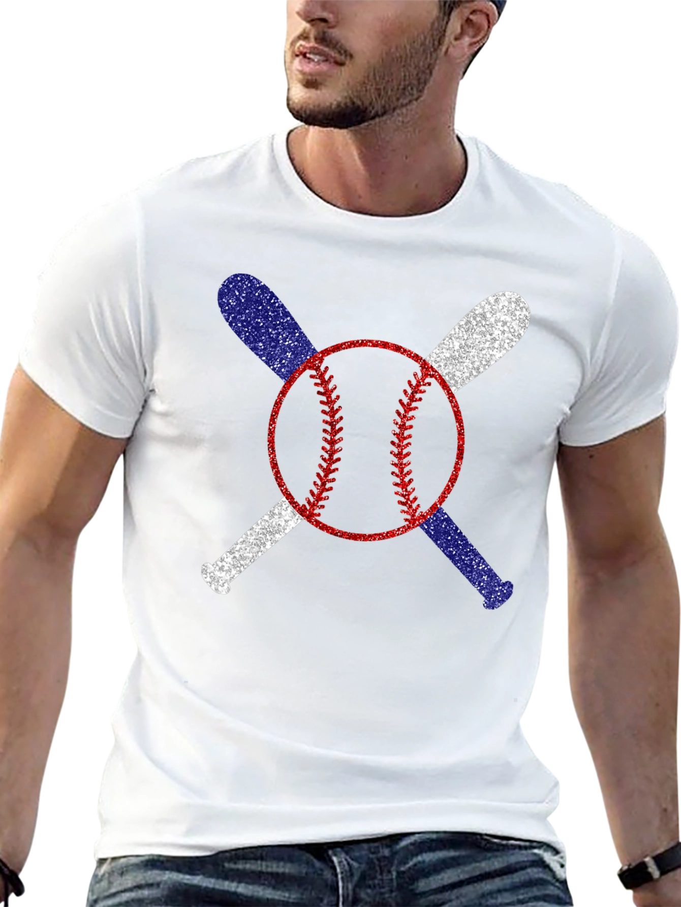 Baseball Bats and Ball Graphic T-Shirt