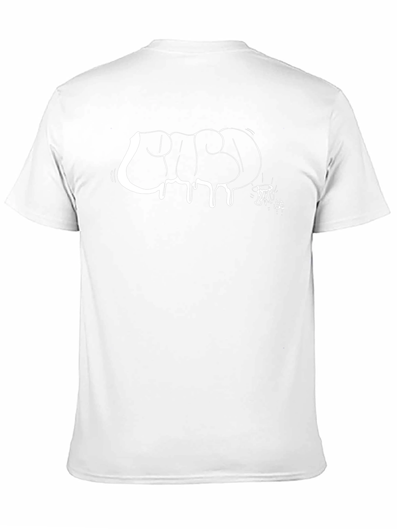 Black T-Shirt with Abstract White Graphic