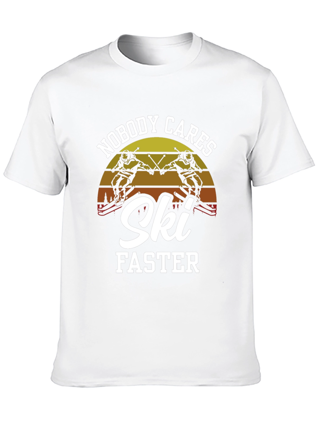 Nobody Cares Ski Faster Graphic Tee