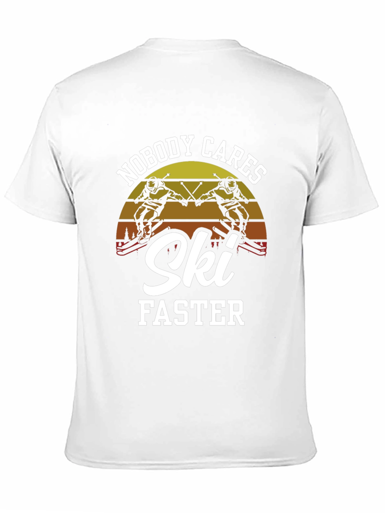 Nobody Cares Ski Faster Graphic Tee