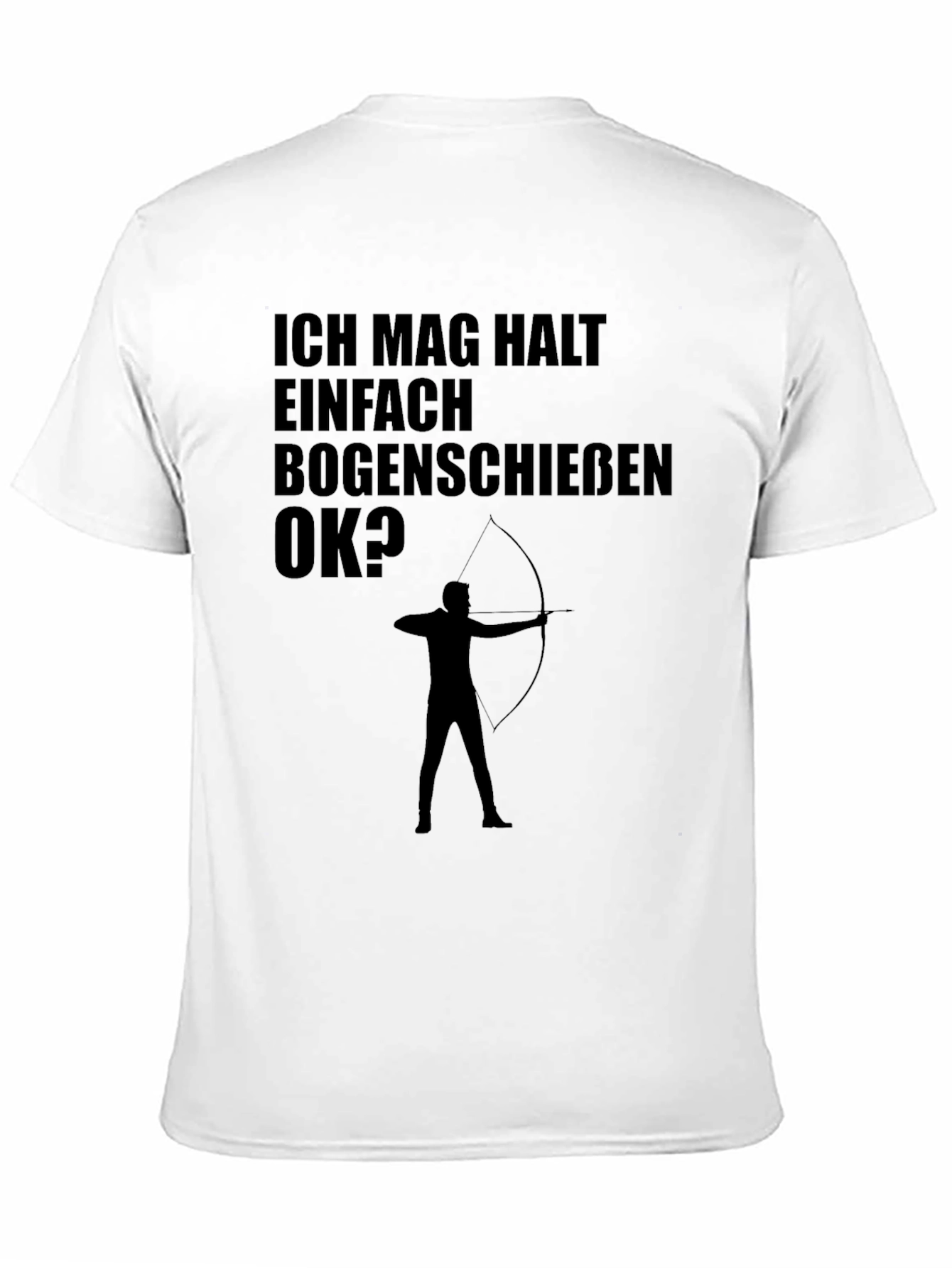 Archery T-Shirt: Ich Mag Bogenschiessen OK? - Black Tee