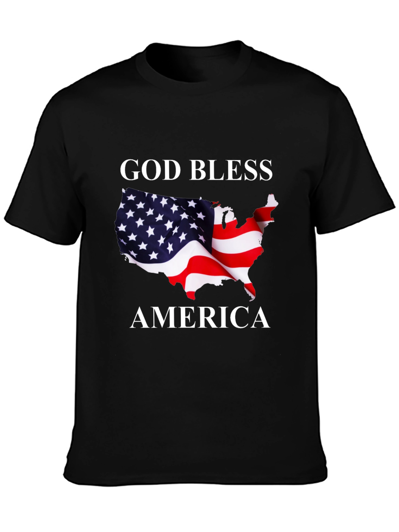God Bless America Patriotic Graphic T-Shirt