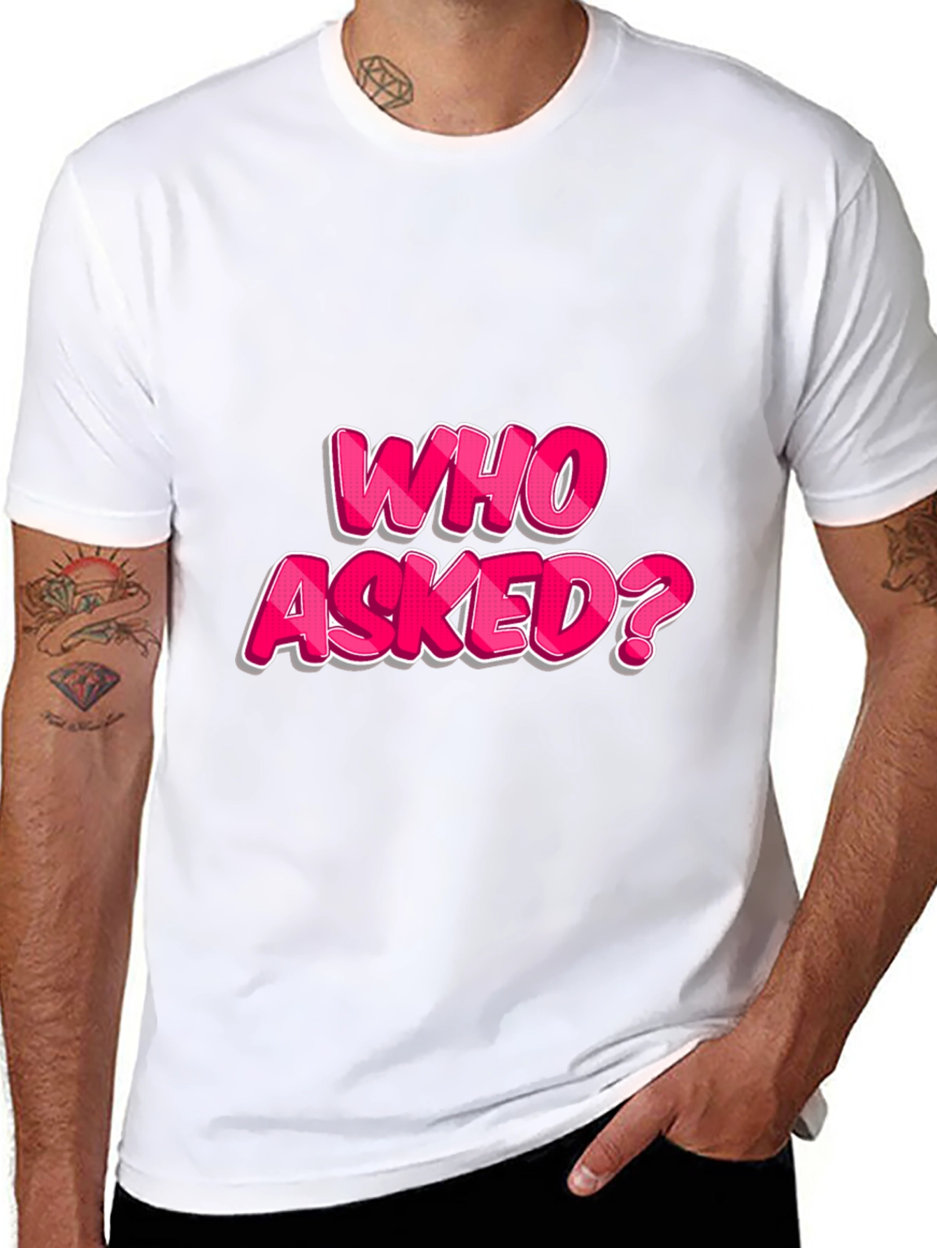 Who Asked? Graphic T-Shirt - Bold Statement Tee