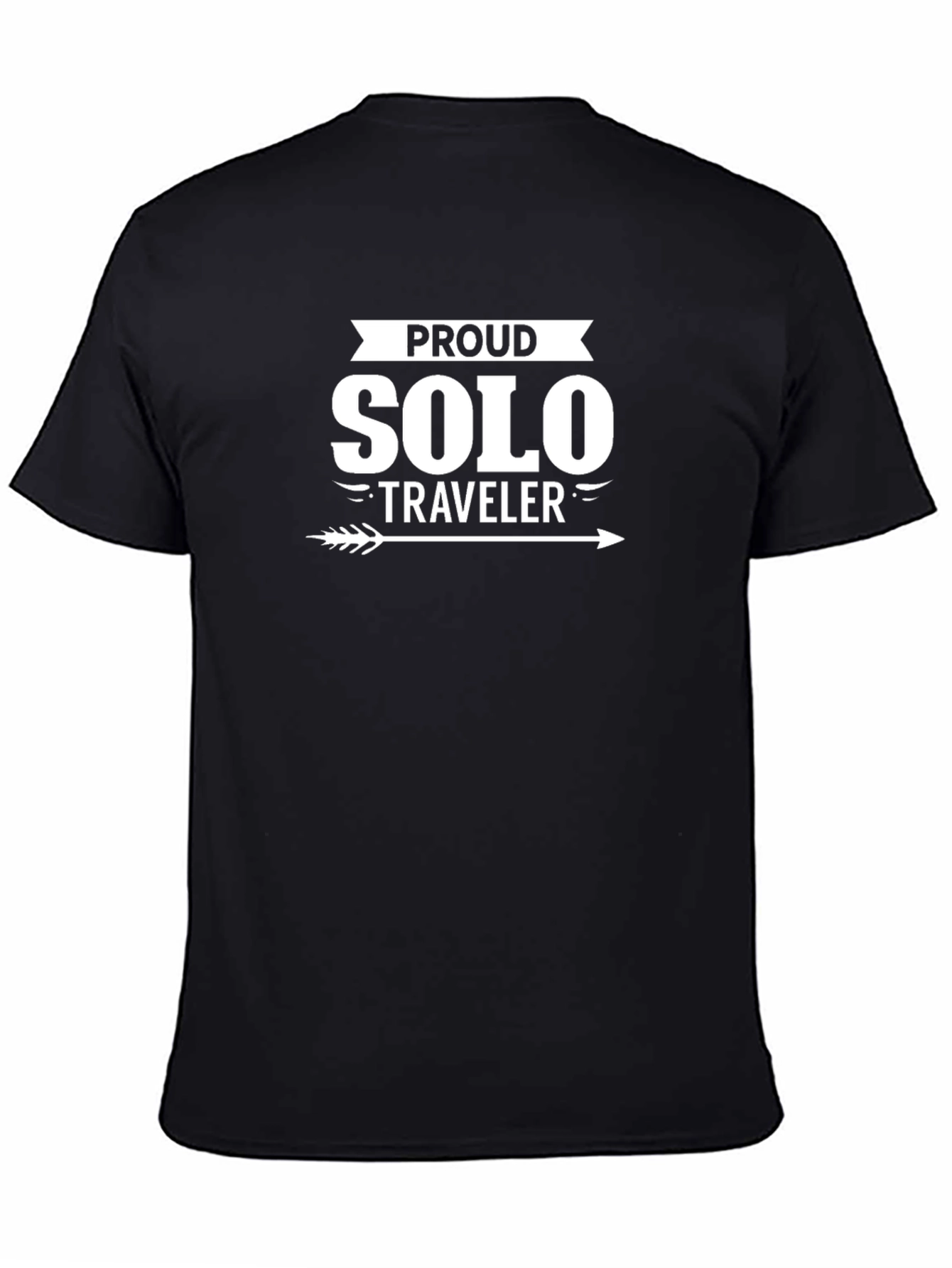 Proud Solo Traveler Black T-Shirt