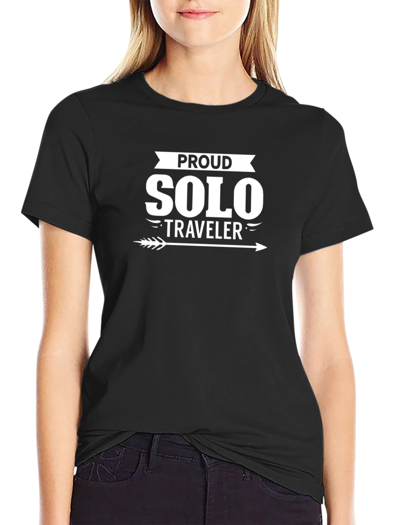 Proud Solo Traveler Black T-Shirt