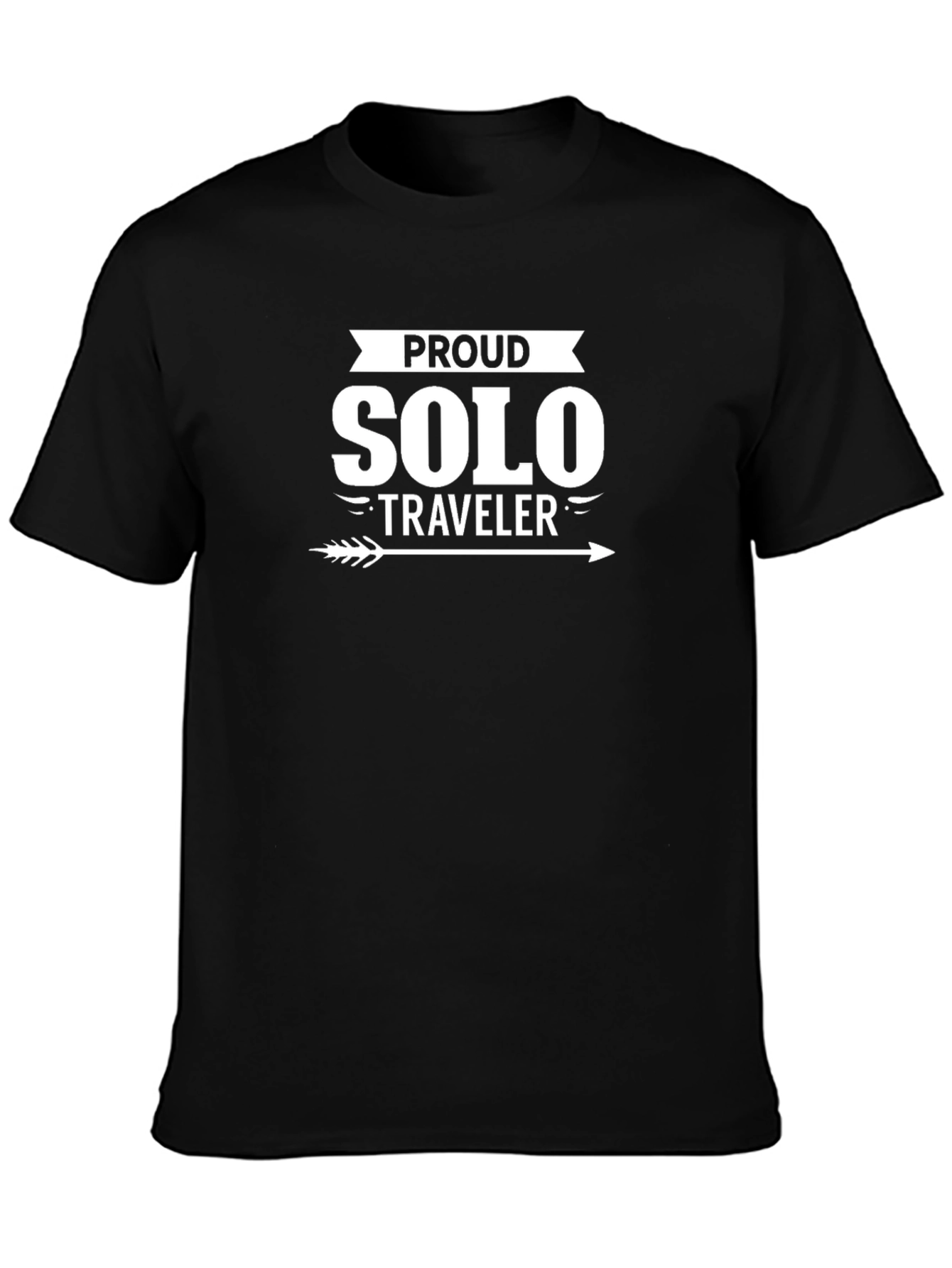 Proud Solo Traveler Black T-Shirt