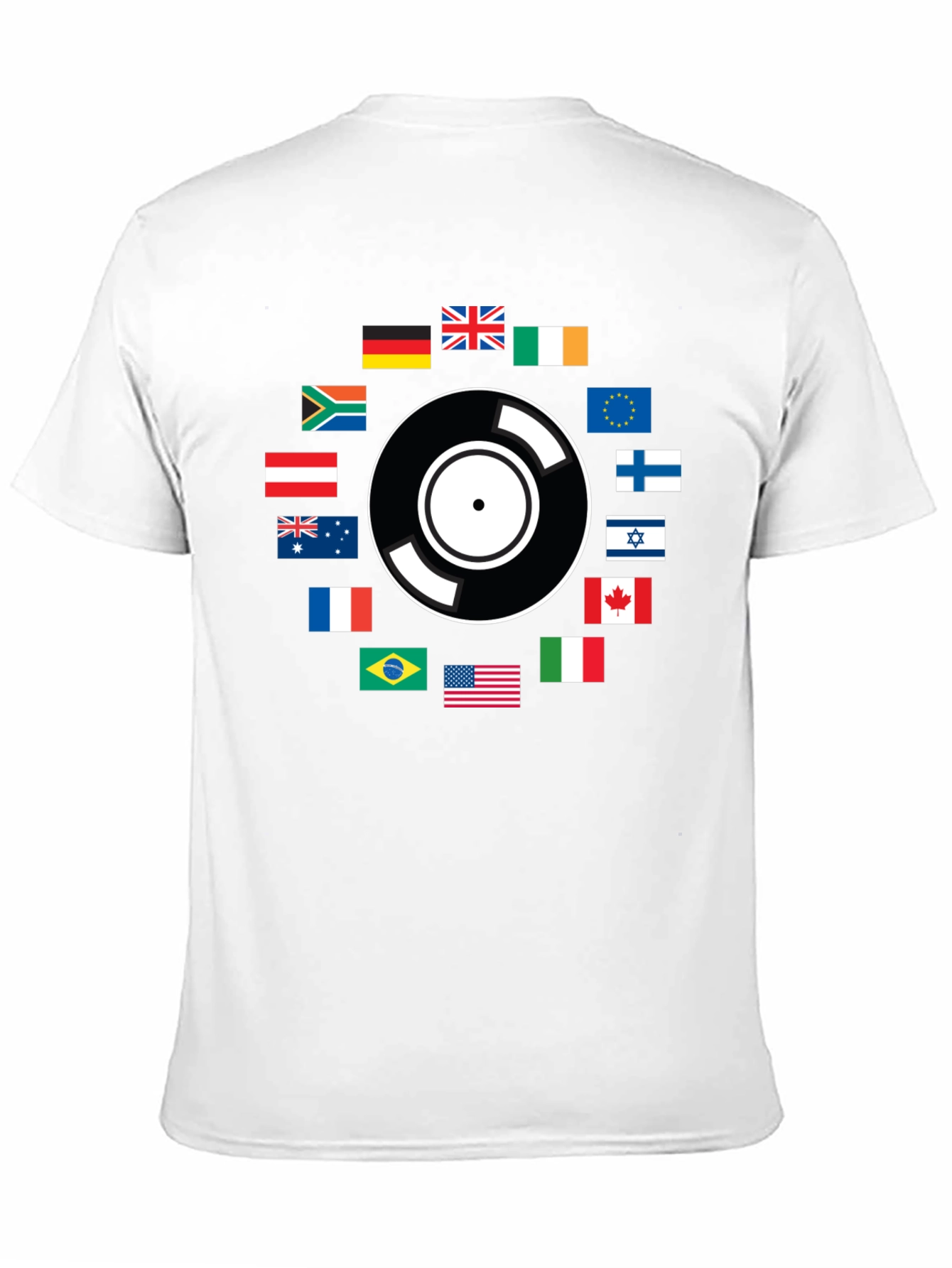 International Vinyl Record Flag T-Shirt