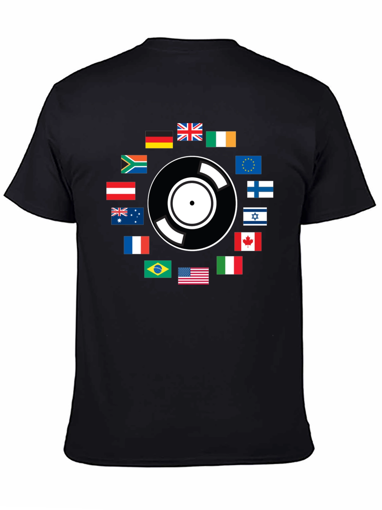 International Vinyl Record Flag T-Shirt